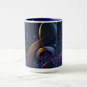 Mug Notes de musique bleues élégantes et tendance (Centre)