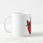 Mug Notes de musique chantantes cœur rouge (Gauche)