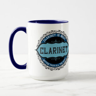 Mug Notes de musique Clarinet Cercle