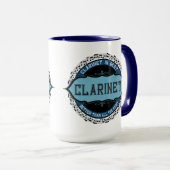 Mug Notes de musique Clarinet Cercle (Devant droit)