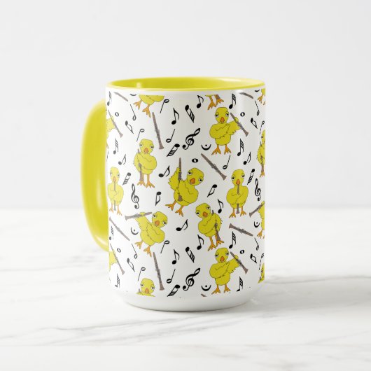 Mug Notes de musique Clarinet Chick Clarinets (Devant gauche)