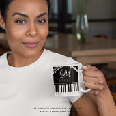 Mug Notes de musique Clavier Nom du monogramme Couleur