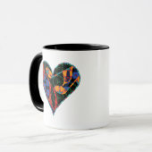 Mug Notes de musique Coeur à motifs (Devant gauche)
