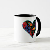 Mug Notes de musique Coeur à motifs (Devant droit)