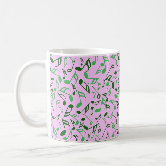 Mug Notes de musique colorée (Gauche)