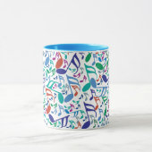 Mug Notes de musique colorée (Centre)