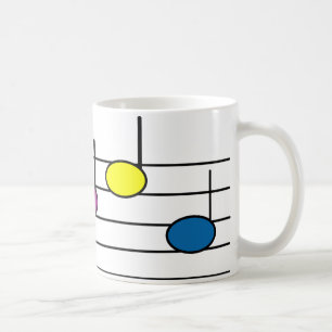 Mug Notes de musique colorées motif moderne