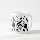 Mug Notes de musique de dessin (Devant droit)