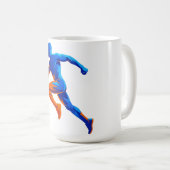 Mug Notes de musique de microphone Design de chant rét (Devant droit)