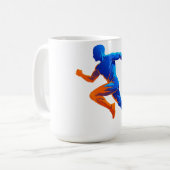 Mug Notes de musique de microphone Design de chant rét (Devant gauche)