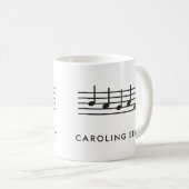 Mug Notes de musique de Noël de la saison de chants (Devant droit)
