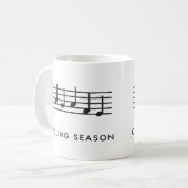 Mug Notes de musique de Noël de la saison de chants (Devant gauche)