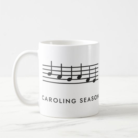 Mug Notes de musique de Noël de la saison de chants (Gauche)