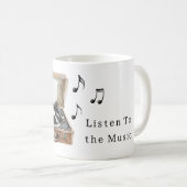 Mug Notes de musique de platine tourne-disque (Devant droit)
