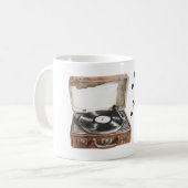 Mug Notes de musique de platine tourne-disque (Devant gauche)