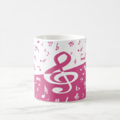 Mug Notes de musique de vague de clef triple dans le (Centre)
