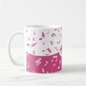Mug Notes de musique de vague de clef triple dans le (Gauche)