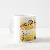 Mug Notes de musique éclatent abstrait (Devant gauche)