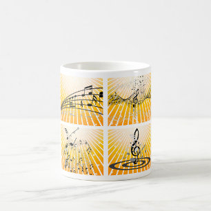 Mug Notes de musique éclatent abstrait