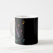 Mug Notes de Musique Guitare Acoustique (Devant gauche)
