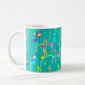 Mug Notes de musique imprimées - turquoise, multicolor (Gauche)