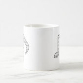 Mug Notes de musique noir et blanc (Centre)