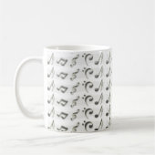 Mug Notes de musique noir et blanc (Gauche)