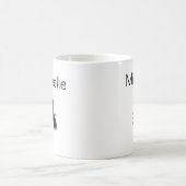 Mug Notes de Musique Noir et Blanc Simples Nom Personn (Centre)