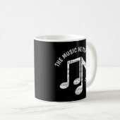Mug Notes de musique noire (Devant droit)