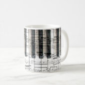Mug notes de musique piano (Devant droit)
