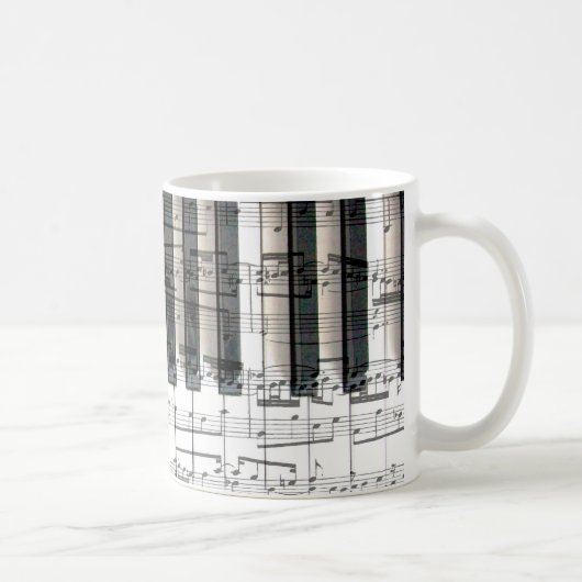 Mug notes de musique piano (Droite)