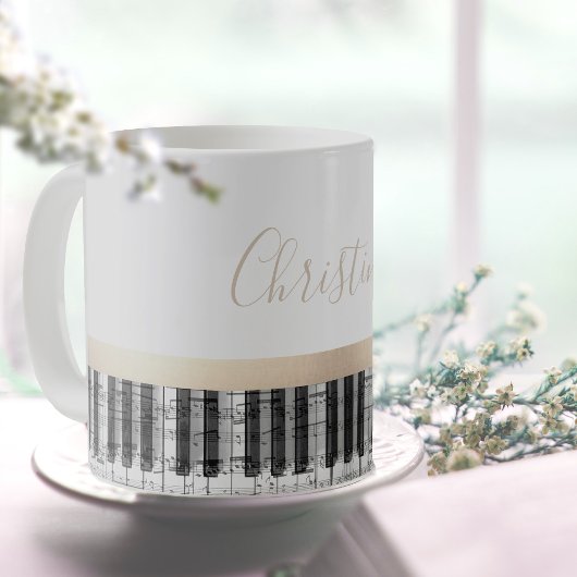 Mug notes de musique piano