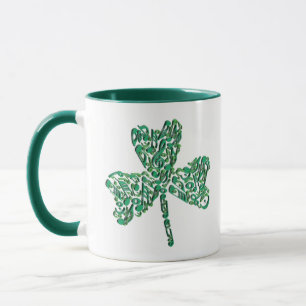 Mug Notes de musique shamrock Musique de l'ornement