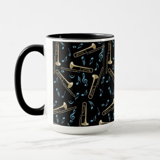 Mug Notes de musique Trombone (Gauche)