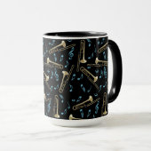 Mug Notes de musique Trombone (Devant droit)