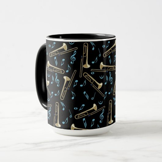 Mug Notes de musique Trombone (Devant gauche)