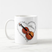 Mug Notes de musique violon (Gauche)
