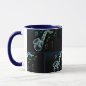 Mug Notes de saxophone et de musique (Gauche)