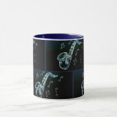 Mug Notes de saxophone et de musique (Centre)