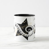 Mug Notes d'or personnalisées d'étoile musicale (Centre)