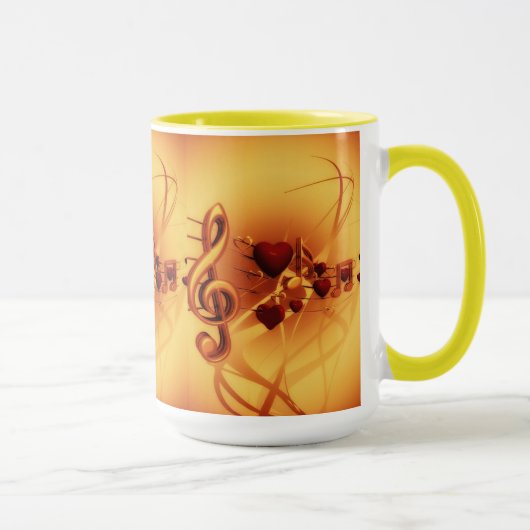 Mug Notes d'or Vintages élégantes (Droite)