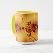 Mug Notes d'or Vintages élégantes (Devant gauche)