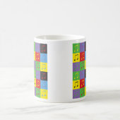 Mug Notes musicales 8th Pop Art coloré (Centre)