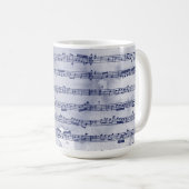 Mug Notes musicales aquarelle (Devant droit)