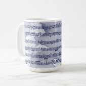 Mug Notes musicales aquarelle (Devant gauche)