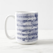 Mug Notes musicales aquarelle (Gauche)