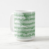 Mug Notes musicales aquarelle (Devant gauche)