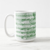 Mug Notes musicales aquarelle (Gauche)