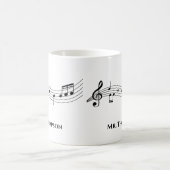 Mug Notes musicales Bande ou chorale Enseignant Musiqu (Centre)