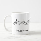 Mug Notes musicales Bande ou chorale Enseignant Musiqu (Gauche)